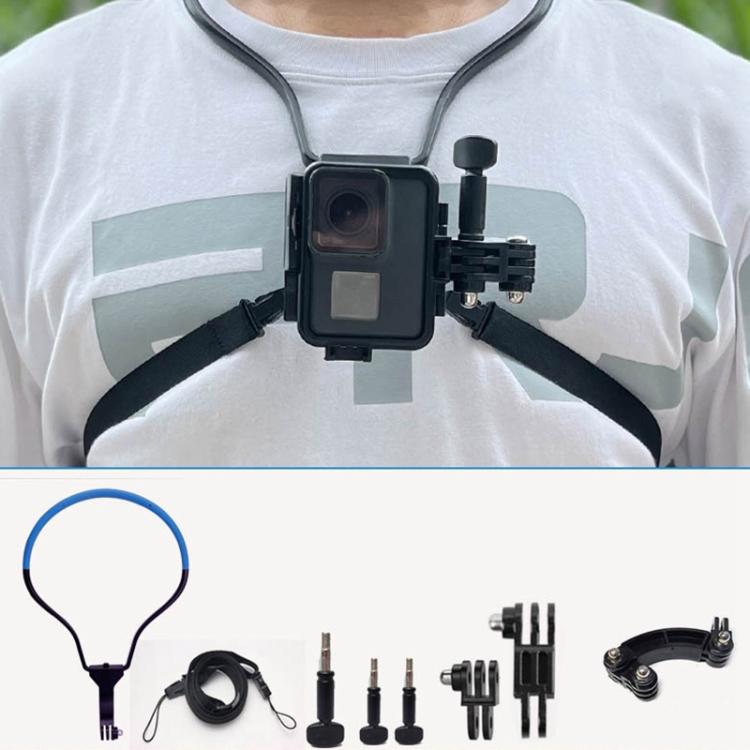 TUYU Kamera Nackenhalter Handy Brustgurt Halterung Für Videoaufnahmen//POV, Standard (Schwarz), Standard (Blau), Mit Handyclip (Schwarz), Mit Handyclip (Blau), Vertikale Aufnahme (Schwarz), Vertikale Aufnahme (Blau), Vertikal + Handyclip (Schwarz)