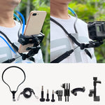 TUYU Kamera Nackenhalter Handy Brustgurt Halterung Für Videoaufnahmen//POV, Standard (Schwarz), Standard (Blau), Mit Handyclip (Schwarz), Mit Handyclip (Blau), Vertikale Aufnahme (Schwarz), Vertikale Aufnahme (Blau), Vertikal + Handyclip (Schwarz)