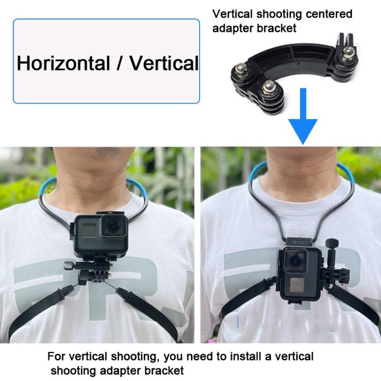 TUYU Kamera Nackenhalter Handy Brustgurt Halterung Für Videoaufnahmen//POV, Standard (Schwarz), Standard (Blau), Mit Handyclip (Schwarz), Mit Handyclip (Blau), Vertikale Aufnahme (Schwarz), Vertikale Aufnahme (Blau), Vertikal + Handyclip (Schwarz)