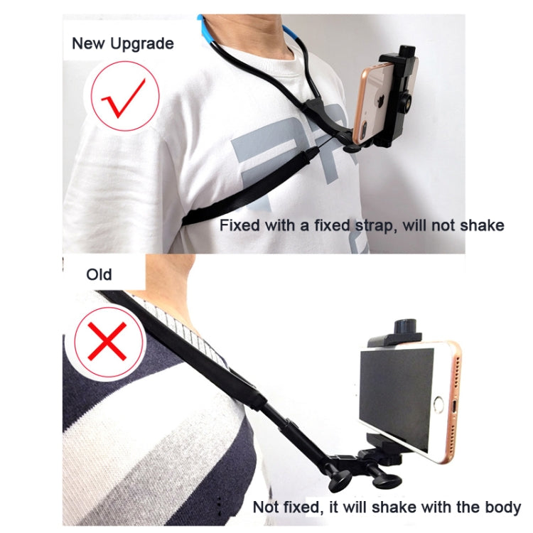 TUYU Kamera Nackenhalter Handy Brustgurt Halterung Für Videoaufnahmen//POV, Standard (Schwarz), Standard (Blau), Mit Handyclip (Schwarz), Mit Handyclip (Blau), Vertikale Aufnahme (Schwarz), Vertikale Aufnahme (Blau), Vertikal + Handyclip (Schwarz)