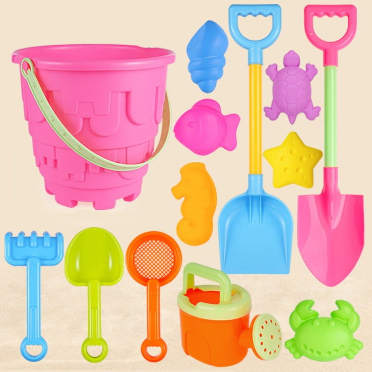 13 Stück/Set Kinder Strandspielzeug Set Große Sandschaufel Eimer Sandgrabwerkzeuge Sanduhr, Blauer Rundturm, Rosa Rundturm, Grüner Rundturm, Blauer Spitzen Eimer, Rosa Spitzen Eimer, Lila Spitzen Eimer, Blauer Quadratischer Turm, Rosa Quadratischer Turm