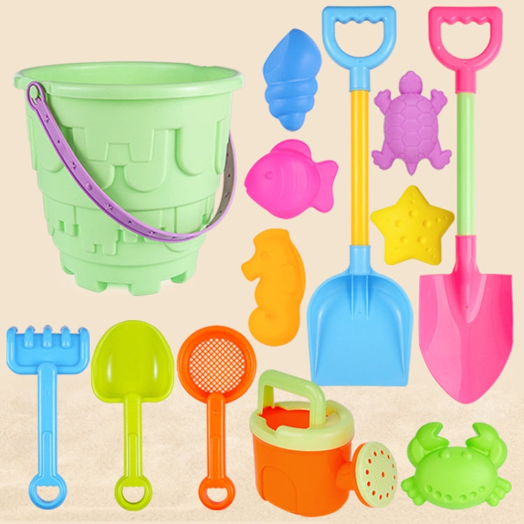 13 Stück/Set Kinder Strandspielzeug Set Große Sandschaufel Eimer Sandgrabwerkzeuge Sanduhr, Blauer Rundturm, Rosa Rundturm, Grüner Rundturm, Blauer Spitzen Eimer, Rosa Spitzen Eimer, Lila Spitzen Eimer, Blauer Quadratischer Turm, Rosa Quadratischer Turm