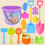 13 Stück/Set Kinder Strandspielzeug Set Große Sandschaufel Eimer Sandgrabwerkzeuge Sanduhr, Blauer Rundturm, Rosa Rundturm, Grüner Rundturm, Blauer Spitzen Eimer, Rosa Spitzen Eimer, Lila Spitzen Eimer, Blauer Quadratischer Turm, Rosa Quadratischer Turm
