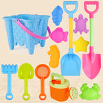 13 Stück/Set Kinder Strandspielzeug Set Große Sandschaufel Eimer Sandgrabwerkzeuge Sanduhr, Blauer Rundturm, Rosa Rundturm, Grüner Rundturm, Blauer Spitzen Eimer, Rosa Spitzen Eimer, Lila Spitzen Eimer, Blauer Quadratischer Turm, Rosa Quadratischer Turm