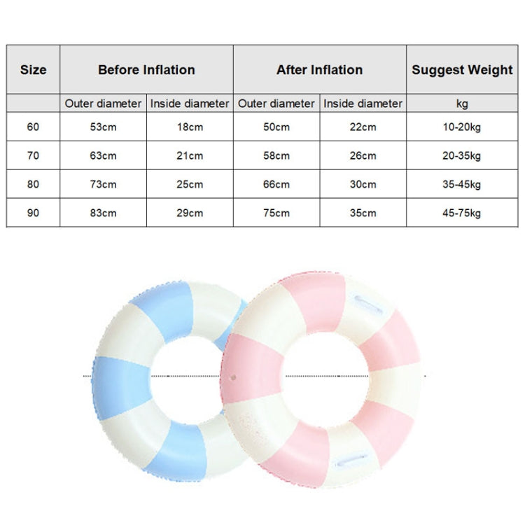 Verdickter Outdoor Wassersport Kinder Schwimmring, 60cm, 70cm, 80cm, 90cm, 90cm mit Griff