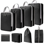 8-in-1 Kompressions-Packwürfel, erweiterbare Reisetaschen, Gepäckorganizer, 8-in-1