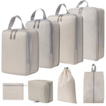8-in-1 Kompressions-Packwürfel, erweiterbare Reisetaschen, Gepäckorganizer, 8-in-1