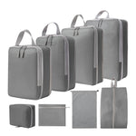 8-in-1 Kompressions-Packwürfel, erweiterbare Reisetaschen, Gepäckorganizer, 8-in-1