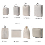 8-in-1 Kompressions-Packwürfel, erweiterbare Reisetaschen, Gepäckorganizer, 8-in-1