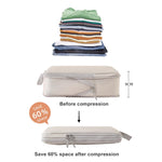 8-in-1 Kompressions-Packwürfel, erweiterbare Reisetaschen, Gepäckorganizer, 8-in-1