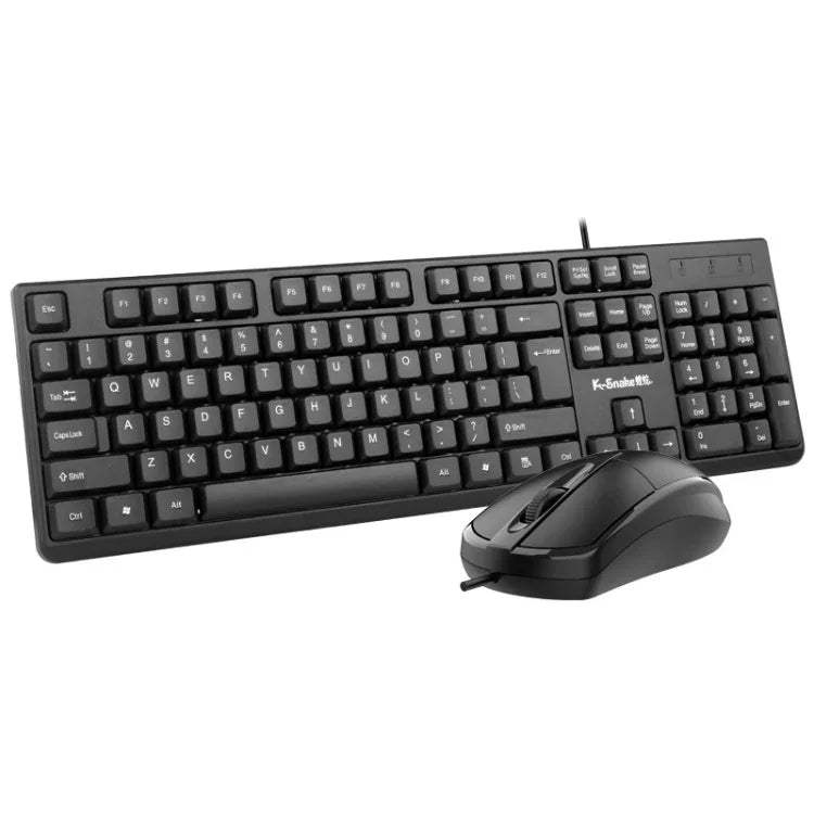 K-Snake K001 Kabelgebundene Tastatur-Maus-Set Desktop-Computertastatur, mit Maus, ohne Maus