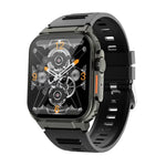 A70 1,96 Zoll Gesundheitsüberwachung Multifunktionale IP68 Wasserdicht Bluetooth-Smartwatch, Schwarz, Orange