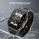 A70 1,96 Zoll Gesundheitsüberwachung Multifunktionale IP68 Wasserdicht Bluetooth-Smartwatch, Schwarz, Orange
