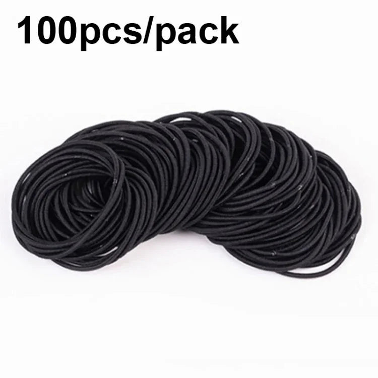 100 Stück/Packung Dehnbare Haaraccessoires Nylon Haarring Haarband Haargummi Stirnband