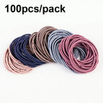 100 Stück/Packung Dehnbare Haaraccessoires Nylon Haarring Haarband Haargummi Stirnband