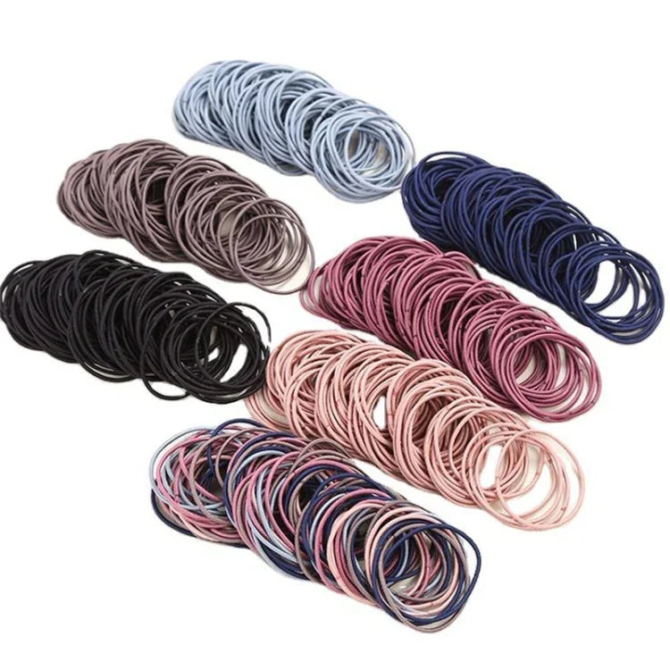 100 Stück/Packung Dehnbare Haaraccessoires Nylon Haarring Haarband Haargummi Stirnband