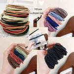 100 Stück/Packung Dehnbare Haaraccessoires Nylon Haarring Haarband Haargummi Stirnband