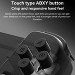 D6 Bluetooth-Gamepad mit Einziehmechanismus, Dual-Hall-Sensor (6-Achsen) für Android/iPhone/Switch, erhältlich in Schwarz, Weiß und Rot.