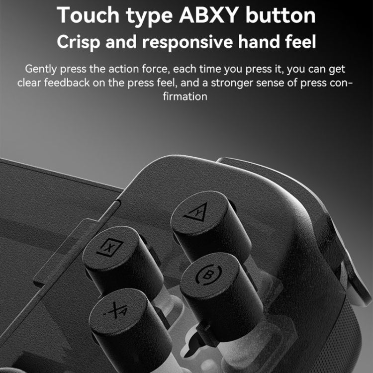 D6 Bluetooth-Gamepad mit Einziehmechanismus, Dual-Hall-Sensor (6-Achsen) für Android/iPhone/Switch, erhältlich in Schwarz, Weiß und Rot.