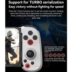 D6 Bluetooth-Gamepad mit Einziehmechanismus, Dual-Hall-Sensor (6-Achsen) für Android/iPhone/Switch, erhältlich in Schwarz, Weiß und Rot.