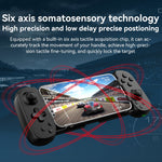 D6 Bluetooth-Gamepad mit Einziehmechanismus, Dual-Hall-Sensor (6-Achsen) für Android/iPhone/Switch, erhältlich in Schwarz, Weiß und Rot.