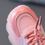 WISDOMFROG Mädchen Sneakers mit LED-Licht, Jungen Farbverlauf Mesh Schuhe, Kinderschuhe, 21, 22, 23, 24, 25, 26, 27, 28, 29, 30