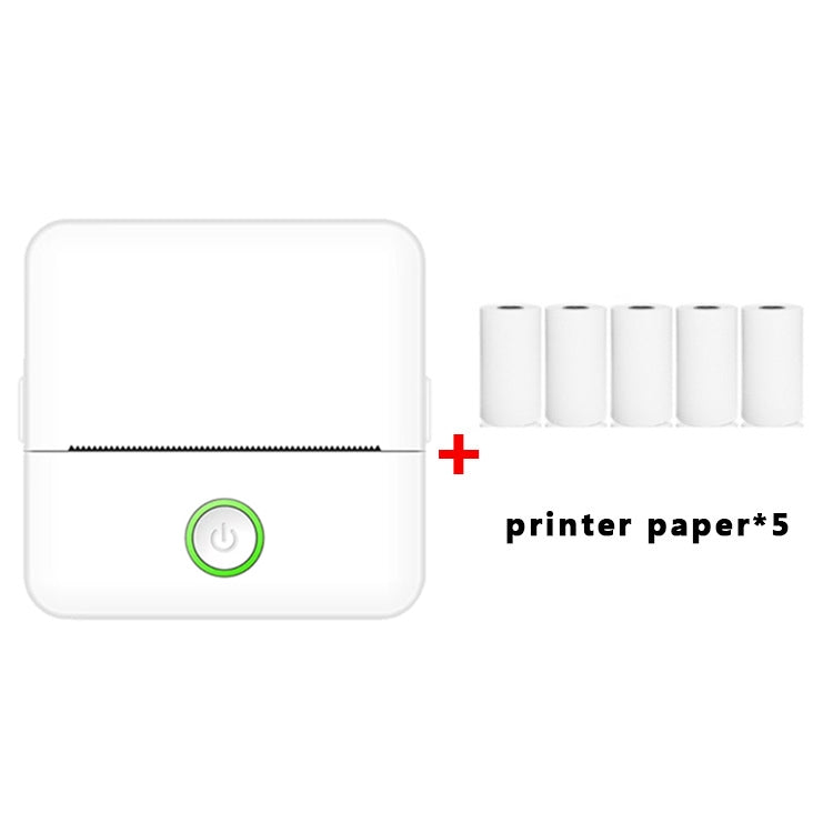 X6 200DPI Schüler Hausaufgaben Drucker Bluetooth tintenloser Taschen-Drucker, rosa Druckerpapier x1, weißes Druckerpapier x1, rosa Druckerpapier x5, weißes Druckerpapier x5, rosa Aufkleber x5, weiße Aufkleber x5, rosa 5 Druckerpapier+5 Aufkleber