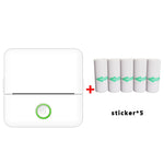 X6 200DPI Schüler Hausaufgaben Drucker Bluetooth tintenloser Taschen-Drucker, rosa Druckerpapier x1, weißes Druckerpapier x1, rosa Druckerpapier x5, weißes Druckerpapier x5, rosa Aufkleber x5, weiße Aufkleber x5, rosa 5 Druckerpapier+5 Aufkleber