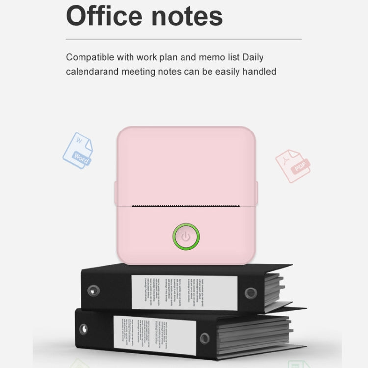 X6 200DPI Schüler Hausaufgaben Drucker Bluetooth tintenloser Taschen-Drucker, rosa Druckerpapier x1, weißes Druckerpapier x1, rosa Druckerpapier x5, weißes Druckerpapier x5, rosa Aufkleber x5, weiße Aufkleber x5, rosa 5 Druckerpapier+5 Aufkleber