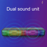 RGB bunter Beleuchtungseffekt Desktop langer USB kabelloser Bluetooth-Lautsprecher, Q6