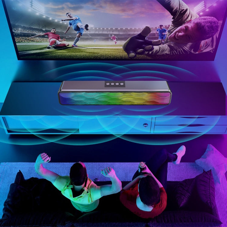 RGB bunter Beleuchtungseffekt Desktop langer USB kabelloser Bluetooth-Lautsprecher, Q6