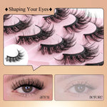 7 Paar/Box Künstliche Wimpern, natürlich voluminös, 3D-Nerz-Look, verlängern die Wimpern, M390