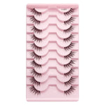 10 Paar/Box Halbwimpern mit transparenten Stielen, Natura Extension Lashes, Y1001, Y1002, Y1003, Y1004, Y1005, Y1006, Y1007, Y1008, Y1009, Y1011
