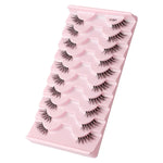 10 Paar/Box Halbwimpern mit transparenten Stielen, Natura Extension Lashes, Y1001, Y1002, Y1003, Y1004, Y1005, Y1006, Y1007, Y1008, Y1009, Y1011