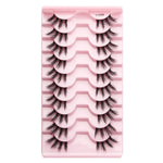 10 Paar/Box Halbwimpern mit transparenten Stielen, Natura Extension Lashes, Y1001, Y1002, Y1003, Y1004, Y1005, Y1006, Y1007, Y1008, Y1009, Y1011