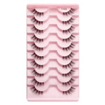 10 Paar/Box Halbwimpern mit transparenten Stielen, Natura Extension Lashes, Y1001, Y1002, Y1003, Y1004, Y1005, Y1006, Y1007, Y1008, Y1009, Y1011