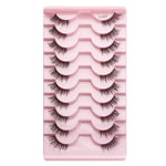 10 Paar/Box Halbwimpern mit transparenten Stielen, Natura Extension Lashes, Y1001, Y1002, Y1003, Y1004, Y1005, Y1006, Y1007, Y1008, Y1009, Y1011
