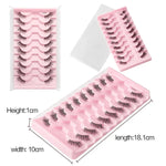 10 Paar/Box Halbwimpern mit transparenten Stielen, Natura Extension Lashes, Y1001, Y1002, Y1003, Y1004, Y1005, Y1006, Y1007, Y1008, Y1009, Y1011