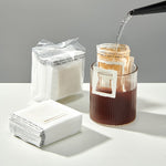 Ohrmontierter Kaffeefilter Tragbarer Tropfkaffeefilter Papier Kaffeepulverfilterbeutel, 50 Stk./Packung
