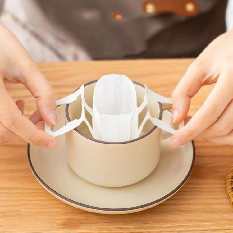 Ohrmontierter Kaffeefilter Tragbarer Tropfkaffeefilter Papier Kaffeepulverfilterbeutel, 50 Stk./Packung