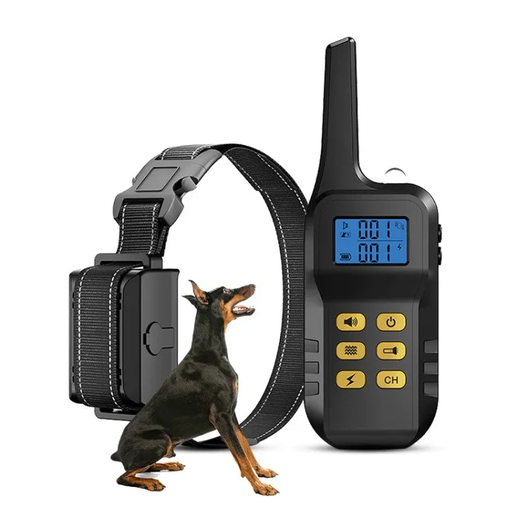 Pet Smart Elektroschock-Trainingshalsband, wasserdicht, Hundeerziehungsgerät, Empfänger + gelbe Fernbedienung, nur Empfänger