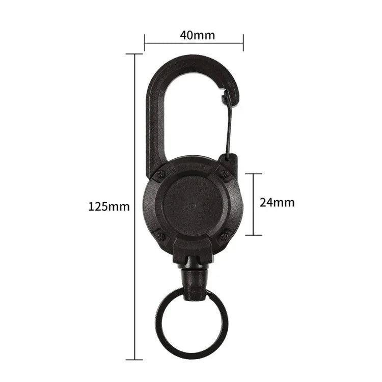 Flexible Kletterrucksack-Schnalle, einziehbarer Schlüsselanhänger mit Ausweisrolle, Sport-Schlüsselanhänger, flexibel
