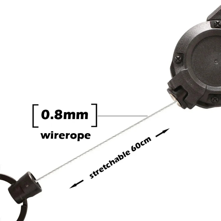 Flexible Kletterrucksack-Schnalle, einziehbarer Schlüsselanhänger mit Ausweisrolle, Sport-Schlüsselanhänger, flexibel