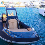 Pier Edelstahl Klemme Bootseil Zubehör PWC Eingebauter Puffer Kajak Festmacherseil, Schwarz, Schwarz Blau Rot, Blau Weiß Schwarz
