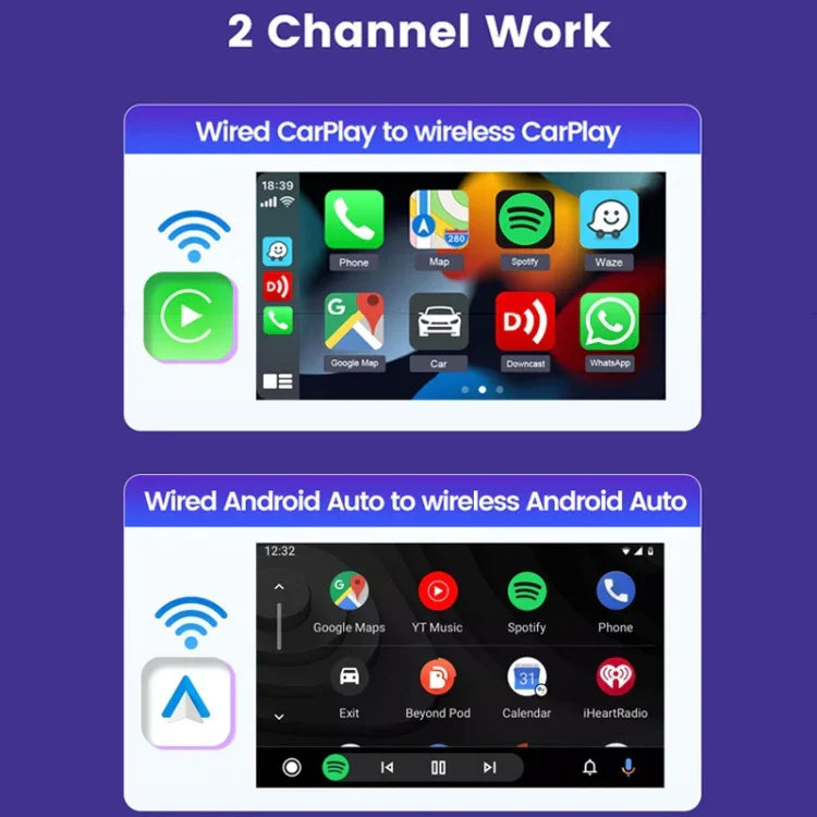 Kabelgebundene zu kabellose CarPlay-Box Android Auto für Auto-Verbindung