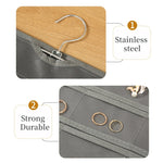 80-Fächer Schmuck Aufbewahrung Hängebeutel Mongewebt Doppelseitige Schmuck Organizer Tasche, 80-Fächer