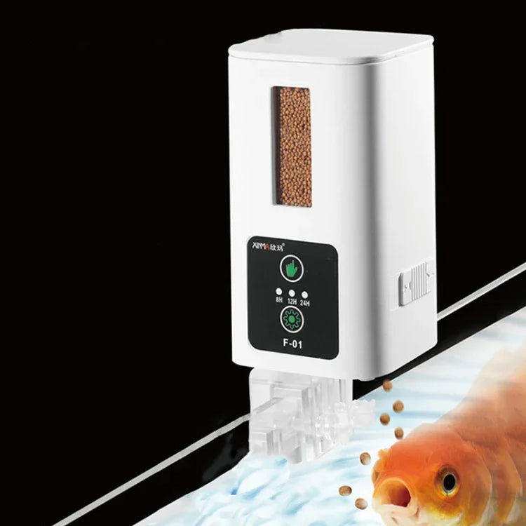 XINMA F-01 400ml Fischbecken Automatisches Fütterungsgerät Aquarium Intelligente Zeitschaltuhr Hochleistungs-Fischfutterautomat