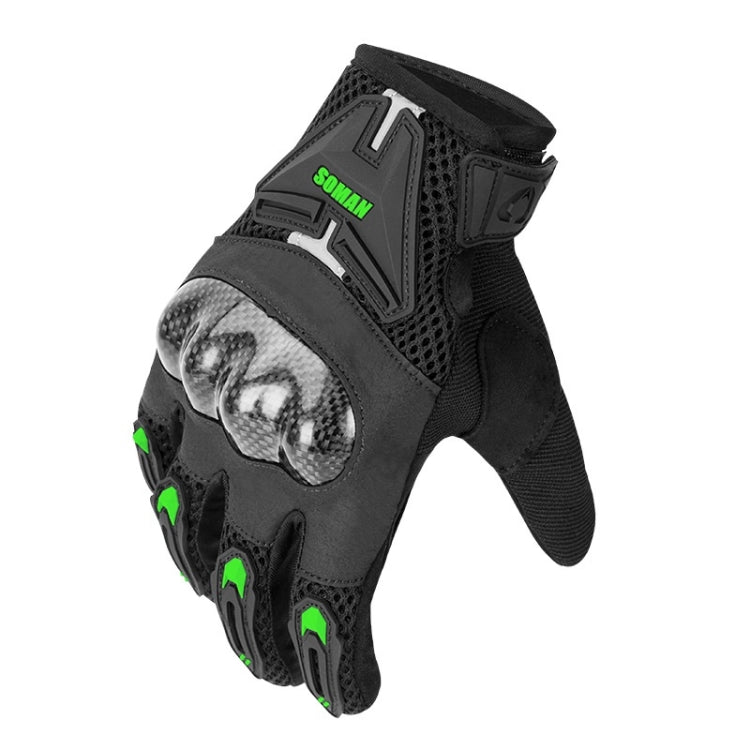 SOMAN Motorradfahr Handschuhe Anti-Sturz Atmungsaktiv Rutschfest Carbonfaser, M, L, XL, XXL