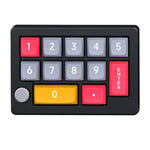 MKESPN 13 Tasten RGB Multifunktions-Makro-Programmierung Mechanisches Tastenfeld kabelgebunden mit Drehknopf-Tastatur