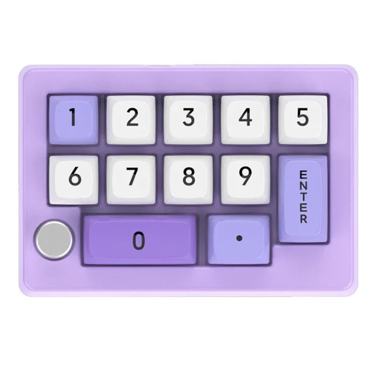 MKESPN 13 Tasten RGB Multifunktions-Makro-Programmierung Mechanisches Tastenfeld kabelgebunden mit Drehknopf-Tastatur
